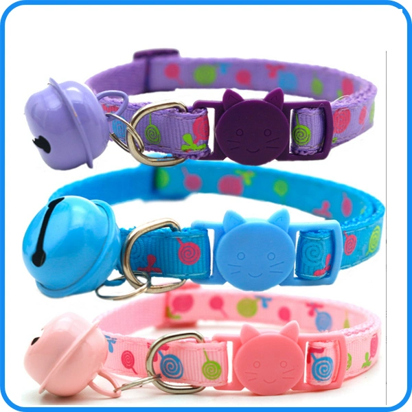 Pet Product Supply Nylon Dog Cat Collar with Bell