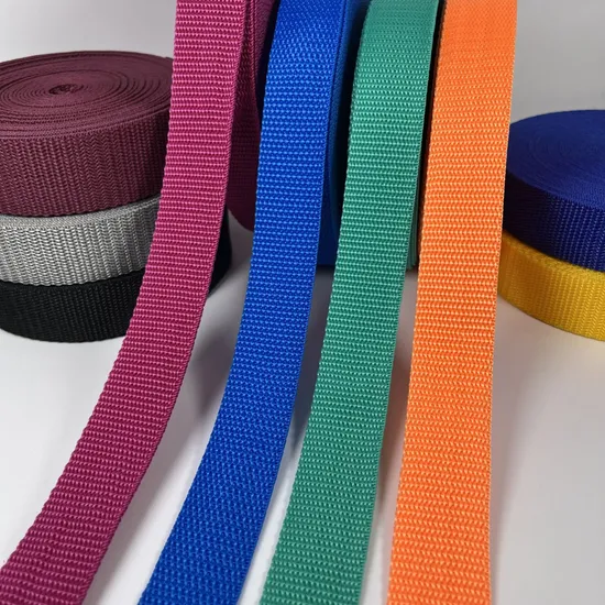 Manufacturer Custom Color High Tenacity PP Polypropylene Strap Webbing for Backpack/Luggage