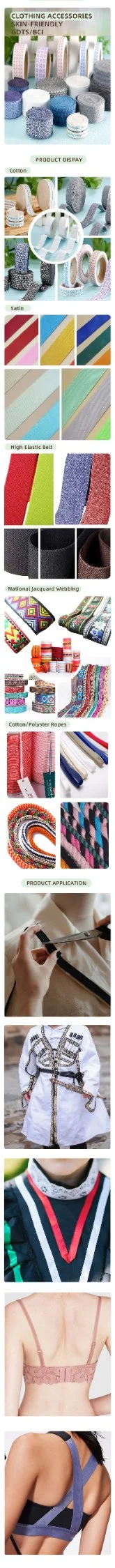 RPET Webbing Grs Eco-Friendly Jacquard Webbing Customized Recyclable Material Polyester Thread Webbing