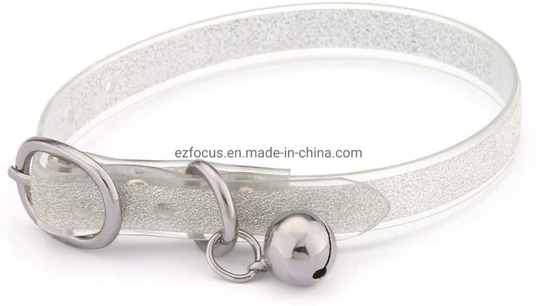 Soft Leather Kitten Collar Glittered PU Material Pet Adjustable Belt Wbb14012