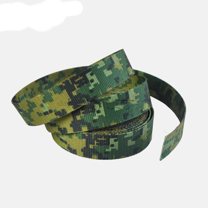 Military Style Belt Tactical OEM ODM High Strength Polyester Digital Camouflage Webbing