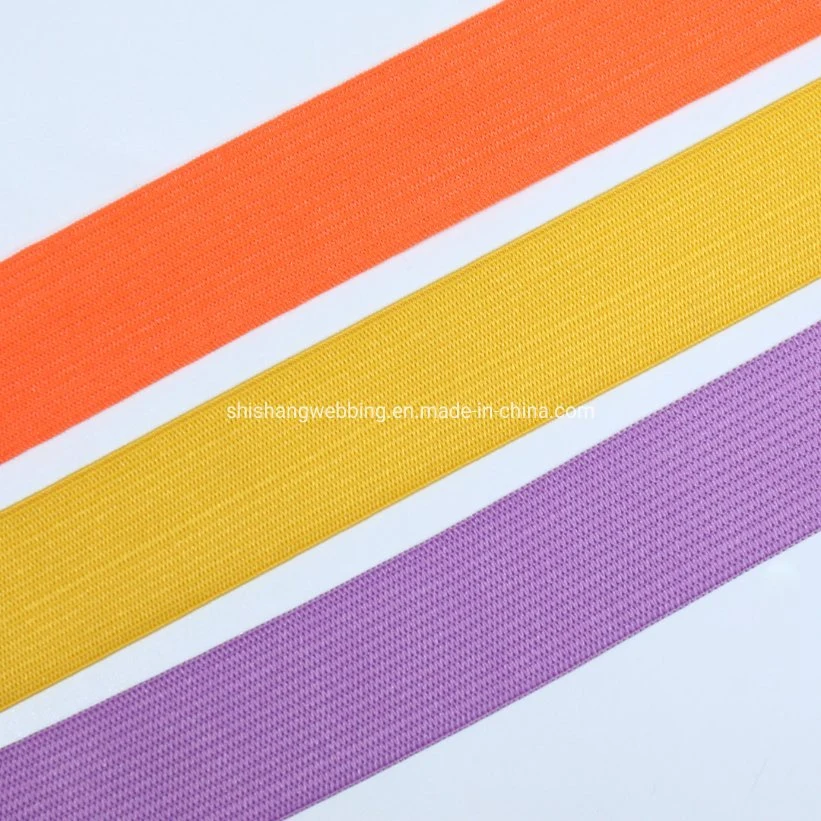 Customized Colorful Knitted Tape Band Home Textiles Polyester Bags Elastic Bandage Webbing