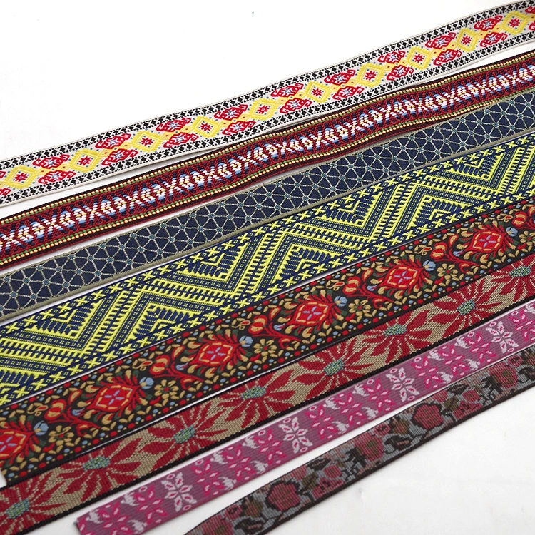 Fabric Jacquard Woven RPET Flat Belt Tubular Nylon Cotton PP/Polypropylene Polyester Webbing