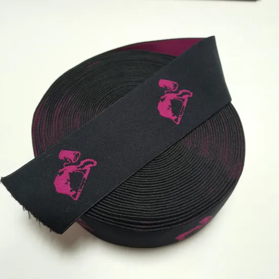Custom Design Logo Recycled Band Letters Imitation Nylon Jacquard Webbing