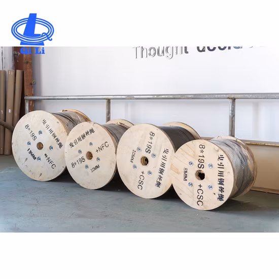 Elevator 8X19s+Sisal Core Steel Wire Rope Ungalvanized Wire Rope