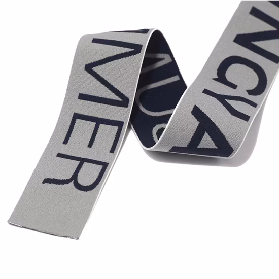 Custom Design Logo Recycled Band Letters Imitation Nylon Jacquard Webbing