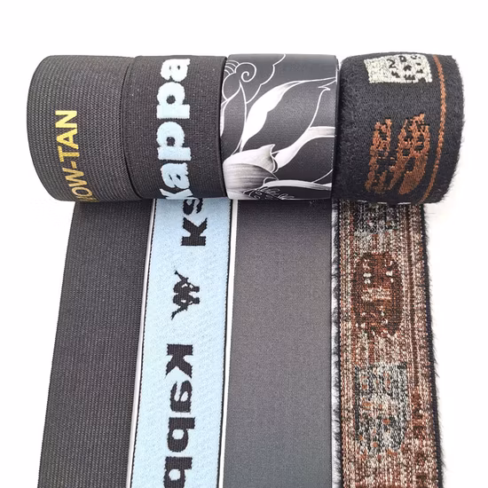 Accept Customization Webbing Dots Jacquard Elastic Woven Elastic Webbing with Custom Logo Eco-Friendly