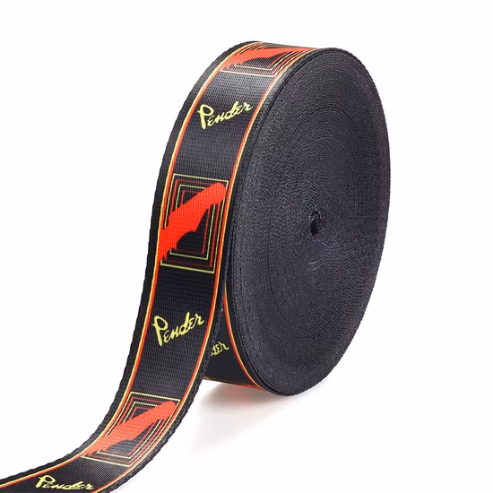 Customized Jacquard Pattern Woven Polyester Tape Heat Transfer Printing Webbing
